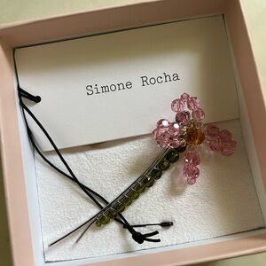 Simone Rocha Pink Flower Hairpin